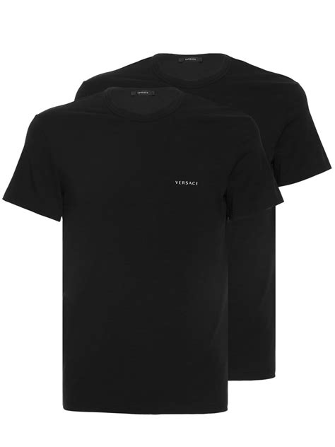 versace men's 2-pack essential stretch t-shirts|Shop Versace 2.